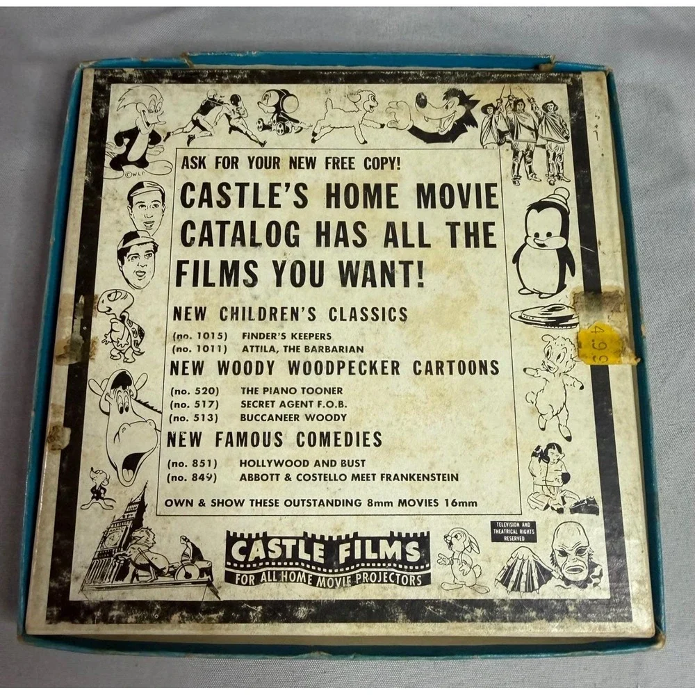 RARE Castle Films Frankenstein Meets Wolf Man 8mm Home Movie Complete Edition